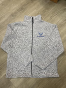 USA Made Full Zip Front Tweed Jacket - Air Force - Flagladyusa