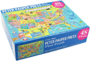 USA Map Kids' Floor Puzzle (48 Piece) - Flagladyusa