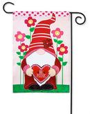 Valentine Gnome Applique Garden Flag - Flagladyusa