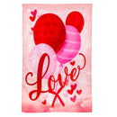 Valentine Love Balloon Applique House Flag - Flagladyusa