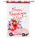 Valentine's Flower Truck Applique Banner - Flagladyusa