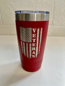Veteran Tumbler - 20 oz - Flagladyusa