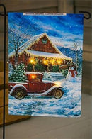 Vintage Christmas LED Garden Flag - Flagladyusa