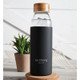 Water Bottle with Bamboo Lid - Be Strong - Flagladyusa