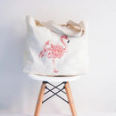 Watercolor Flamingo Tote Bag 2 Sizes - Flagladyusa