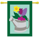 Watering Can Banner Flag 28 x 40 inch Spring - Flagladyusa