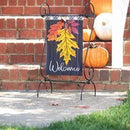 Welcome Autumn Leaves Applique Garden Flag - Flagladyusa