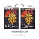 Welcome Autumn Leaves Applique Garden Flag - Flagladyusa
