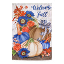 Welcome Fall Neutral Garden Suede Flag - Flagladyusa