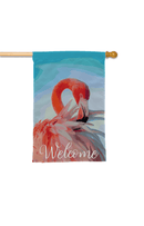 Welcome Flamingo Flag - Flagladyusa
