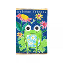 Welcome Friends Frog Burlap House Flag - Flagladyusa