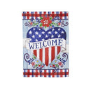 Welcome Heart Garden Suede Flag - Flagladyusa