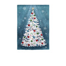 White Christmas Tree Linen Garden Flag - Flagladyusa