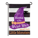 Wicked Witch & Her Little Monsters Linen Garden Flag - Flagladyusa