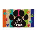 "Wipe Your Paws" Colorful Coir Doormat - Flagladyusa