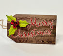 Wooden Merry Christmas Ornament - Flagladyusa