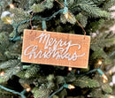Wooden Merry Christmas Ornament - Flagladyusa