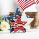 Wooden Patriotic Star Tabletop Decor (7") - Flagladyusa
