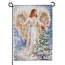 Woodland Glistening Angel Garden Flags - Flagladyusa