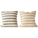 Woven Wool Blend Striped Pillow (2 Color) Poly Fill - Flagladyusa