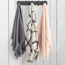 Wrapped in Love Scarf - Plaid, Grey, Blush - Flagladyusa