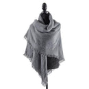 Wrapped in Love Scarf - Plaid, Grey, Blush - Flagladyusa