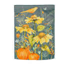 Yellow Finch and Sunflowers Suede Garden Flag - Flagladyusa
