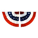 3x3 ft Nylon Pre - pleated Half Fan Bunting w/ Stars (One Pair) - Flagladyusa